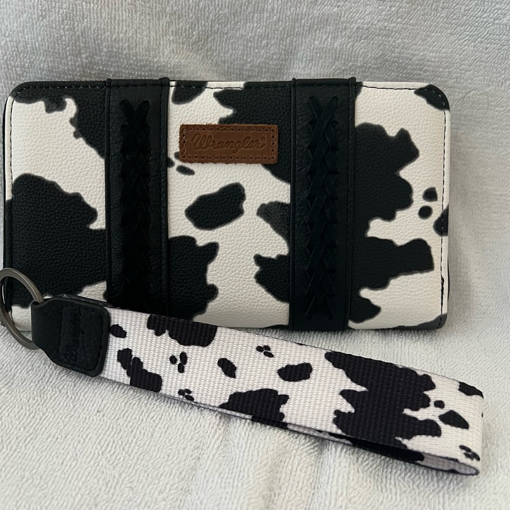 Wrangler Black and White Phone Wallet